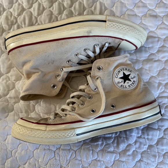 Converse Chuck Taylor Highs In Off-white Size M:7.5 W:9.5 - Picture 4 of 7